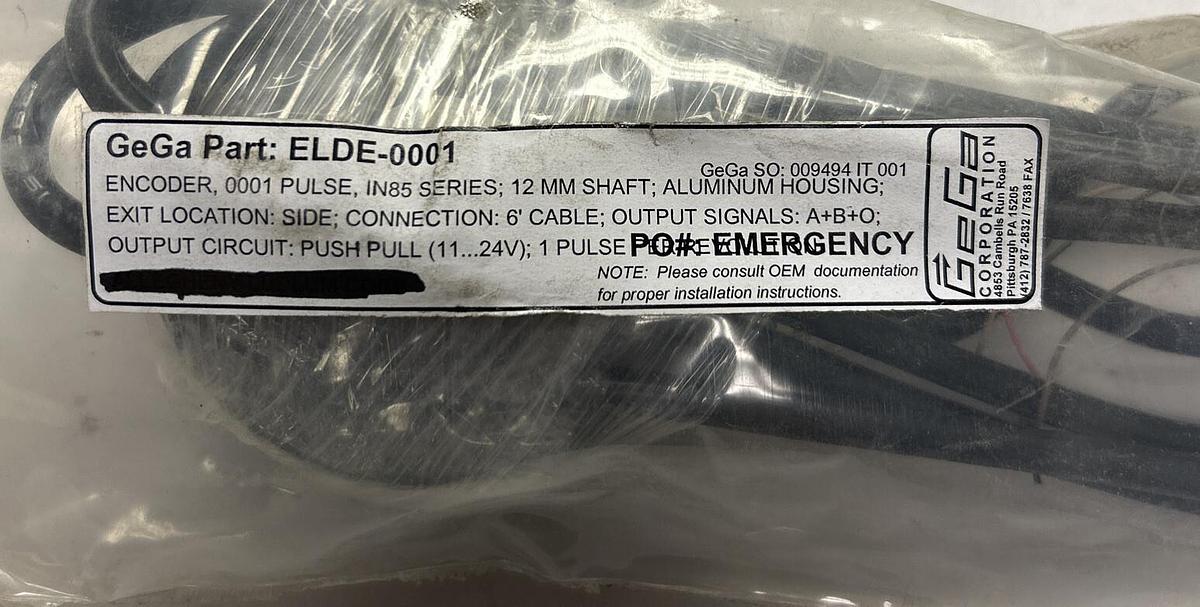 Used GEGA,ELDE-0001,ENCODER NEW