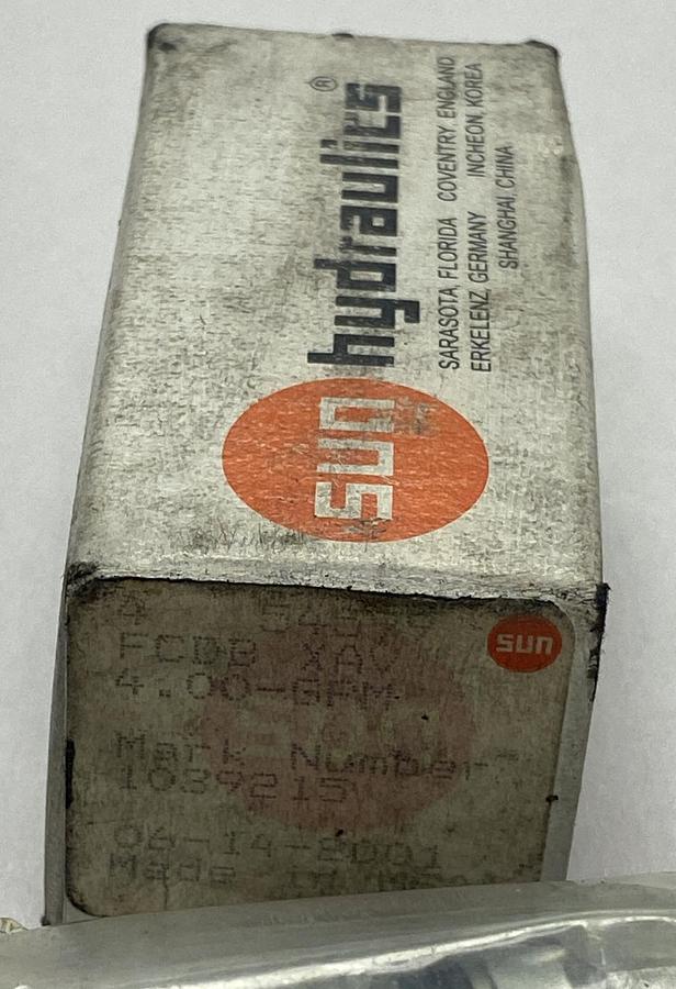 SUN HYDRAULICS,FCDBXAV 4.00-GPM,Flow Control Claridge NOS