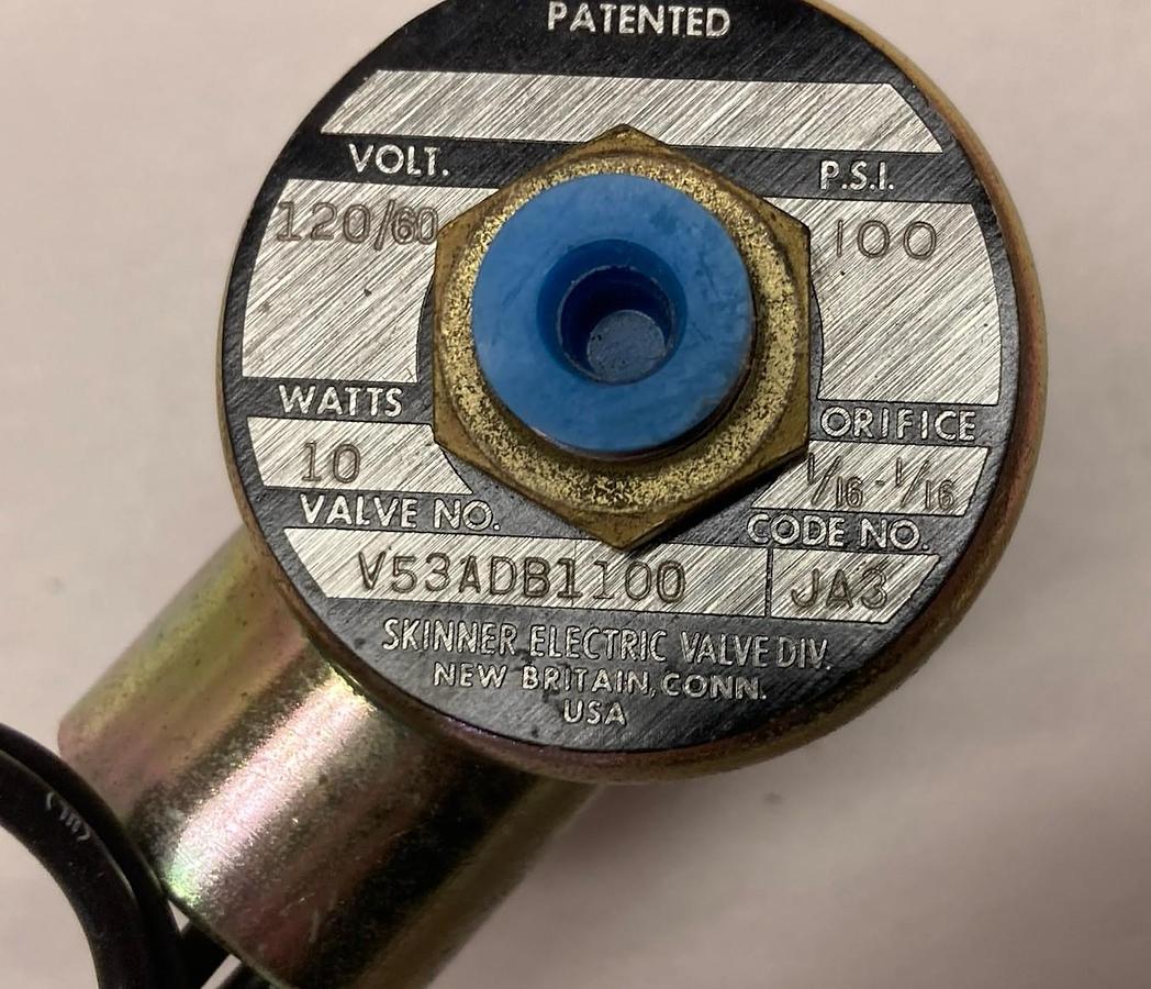 Skinner Electric,V53DB1100,Electric Valve 110/120V 50/60Hz 100PSI 1/16 Inch Bore