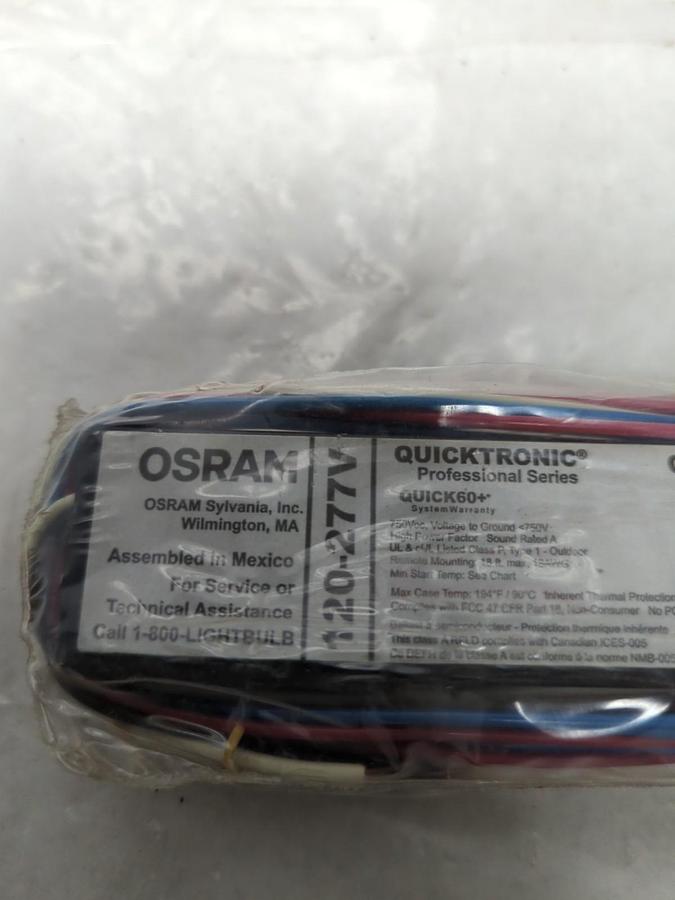 OSRAM,OTP-2X96T12/UNVIS,FLOURESCENT LAMP BALLAST 120-277V NOS
