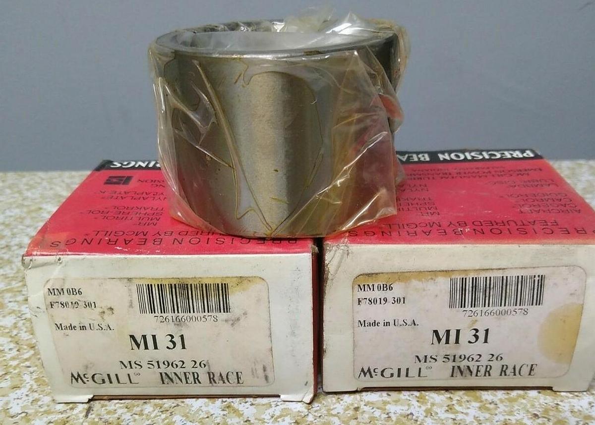 Used McGill,MI 31,Inner Race Bearing Lot of 2 NOS