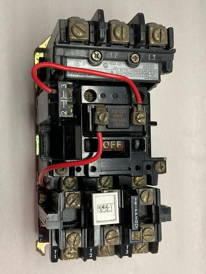 Used Allen-Bradley,509-B0D,Ser B Starter Nema Size 1 27A Max