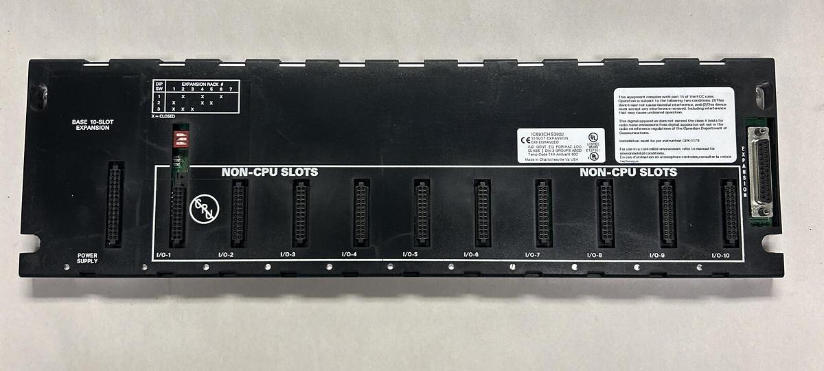 Used GE FANUC,IC693CHS392J,10 SLOT EXPANSION BASEPLATE