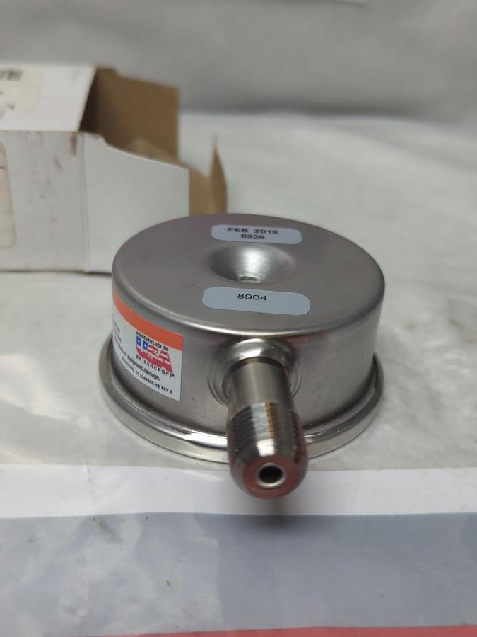 ASHCROFT,30111289-19,PRESSURE GAUGE 0-60# 63MM FACE 1/4 IN NPT BOTTOM NOS