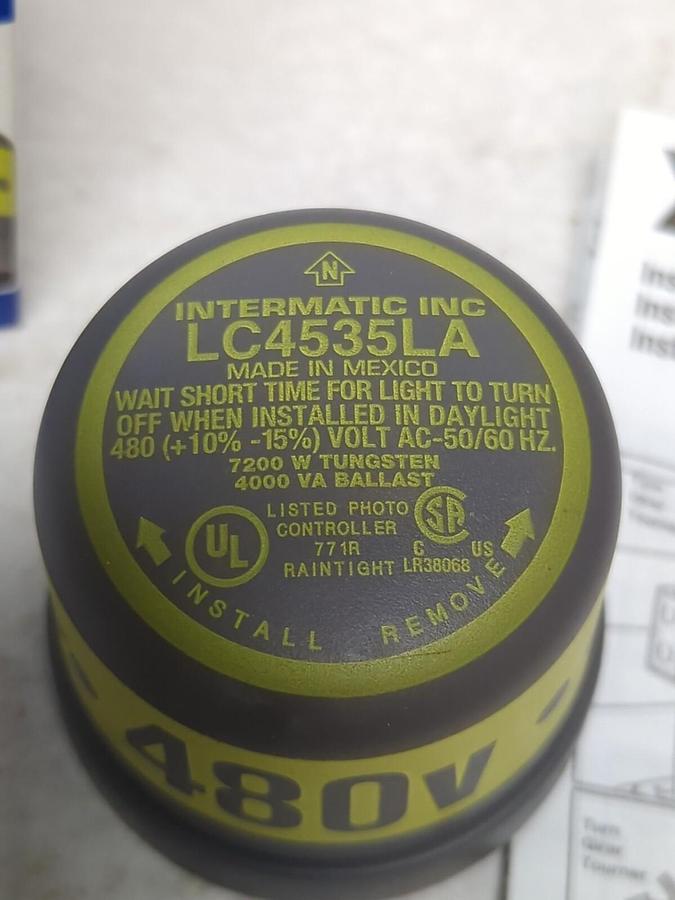 INTERMATIC,LC4535LA,PHOTO CONTROL WITH SPARK ARRESTER 480VAC NOS