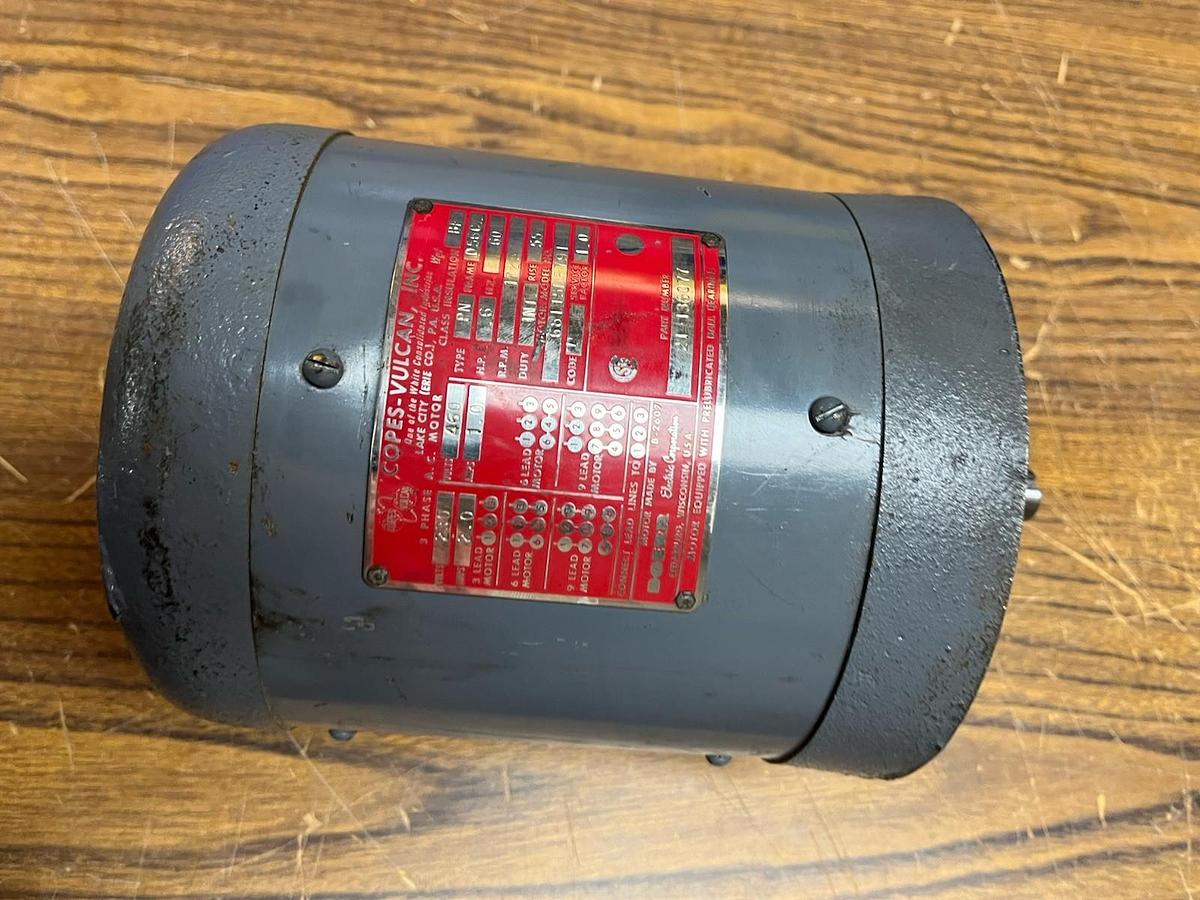 Used COPES-VULCAN,21-138077,MOTOR .6HP 230/460V 3PH 1725RPM D56CZ