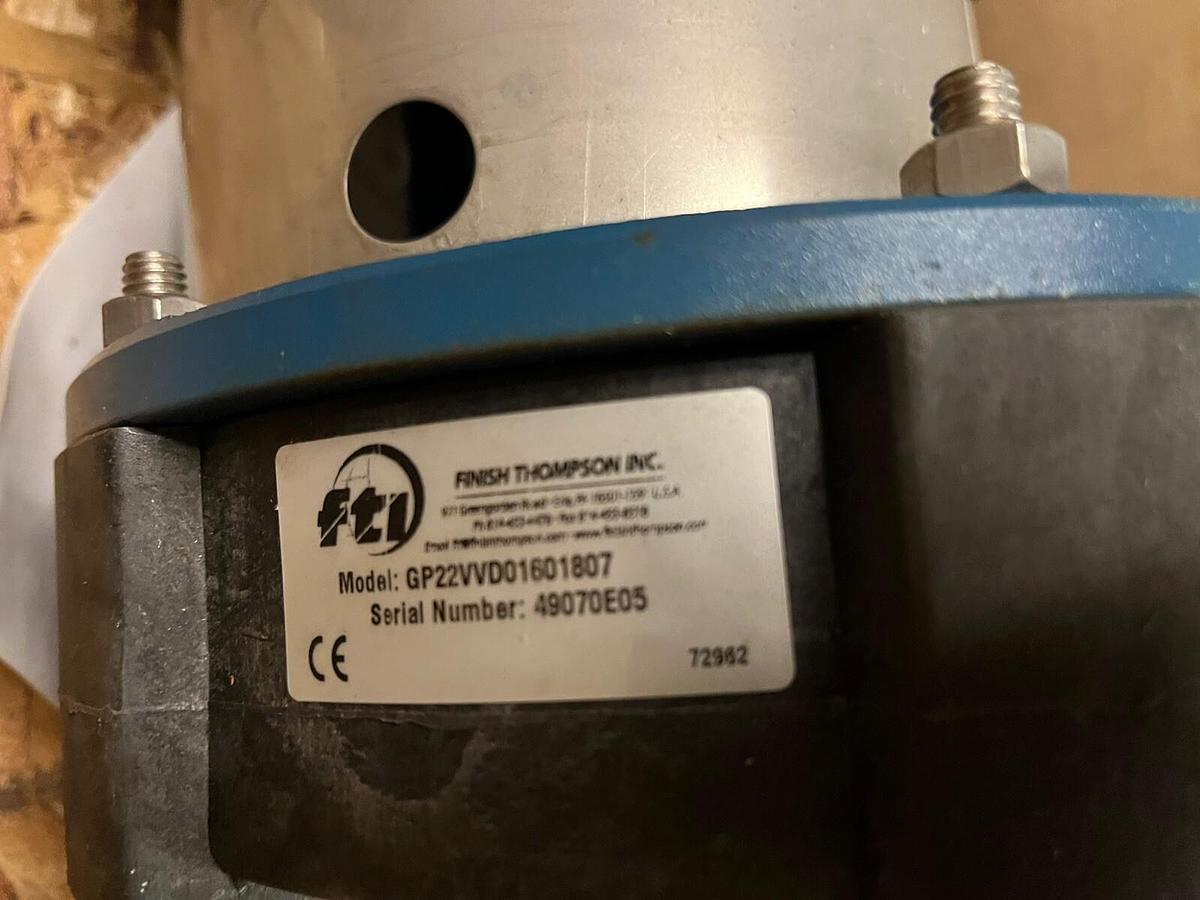 Used FINISH THOMPSON,GP22VVD01601807,CHEMICAL 2X1-1/2 CENTRIFUGAL PUMP 7.5HP 3500RPM