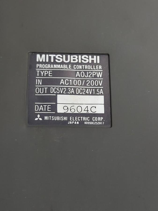 Used MITSUBISHI,A0J2PW,MELSEC PROGRAMMABLE CONTROLLER AC100/200V PRE-OWNED