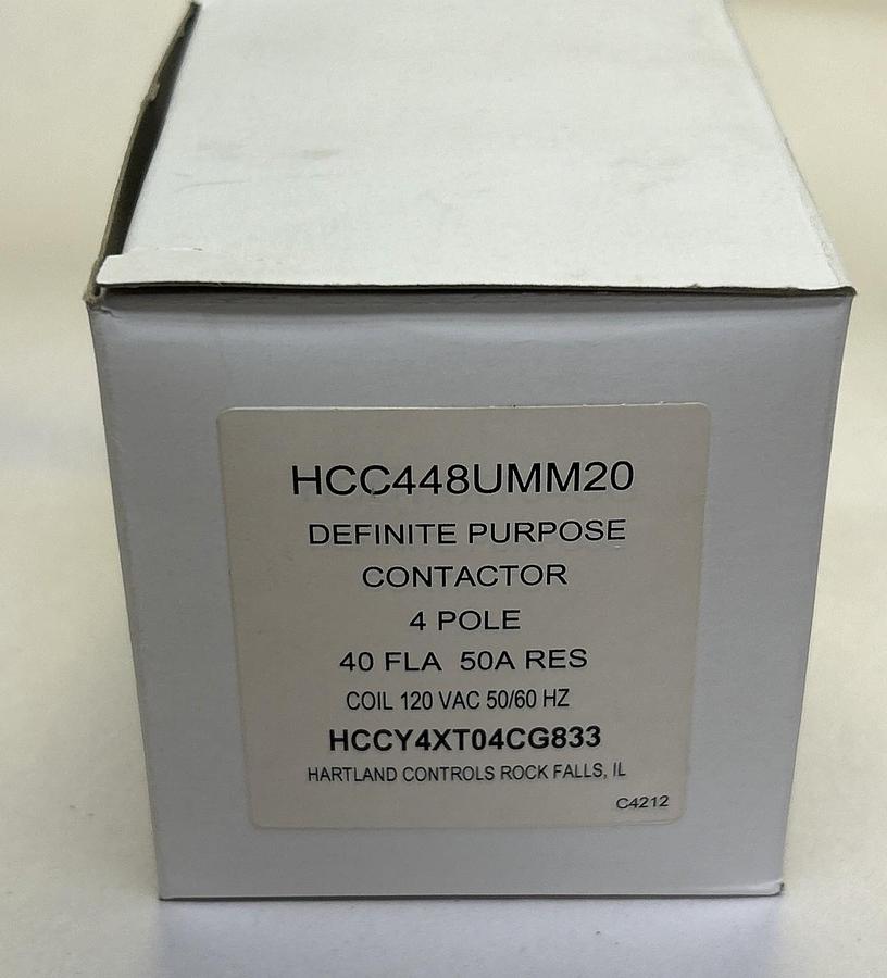 HARTLAND CONTROLS,HCC448UMM20,DEFINITE PURPOSE CONTACTOR NOS