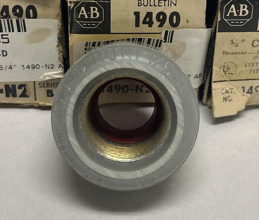 ALLEN BRADLEY,1490-N2,SER B CONDUIT HUB LOT OF 7 NEW