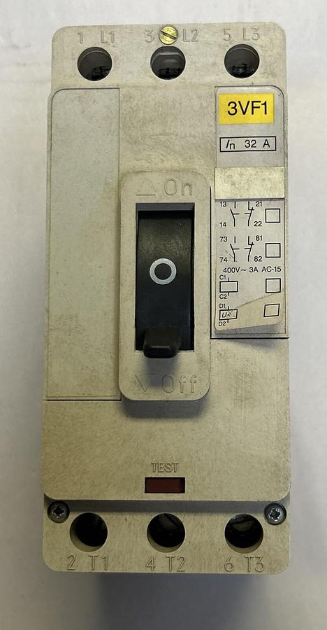 Used SIEMENS,3VF1231-1FEA1-0AA0,CIRCUIT BREAKER 32A 600V 3P