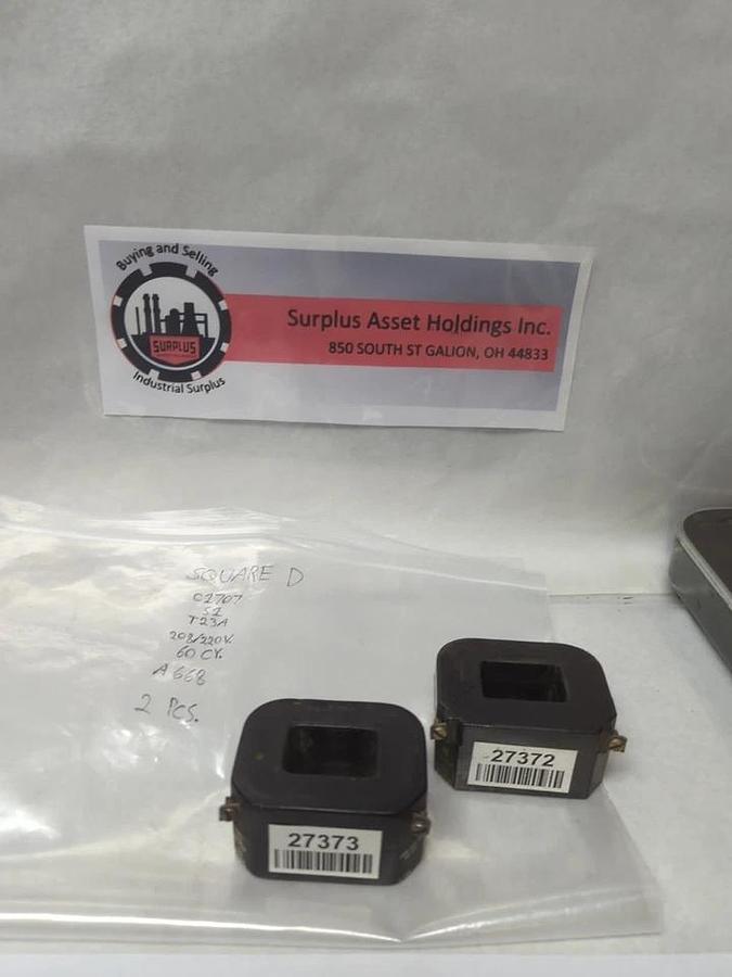 Used SQUARE D,C1707,COIL 208/220V 60HZ LOT OF 2 PRE-OWNED