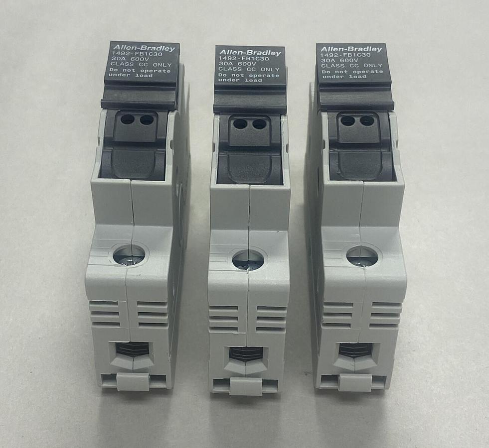 ALLEN BRADLEY,1492-FB1C30,FUSE HOLDER 1 POLE 30A 600V LOT OF 3 NEW NO BOX
