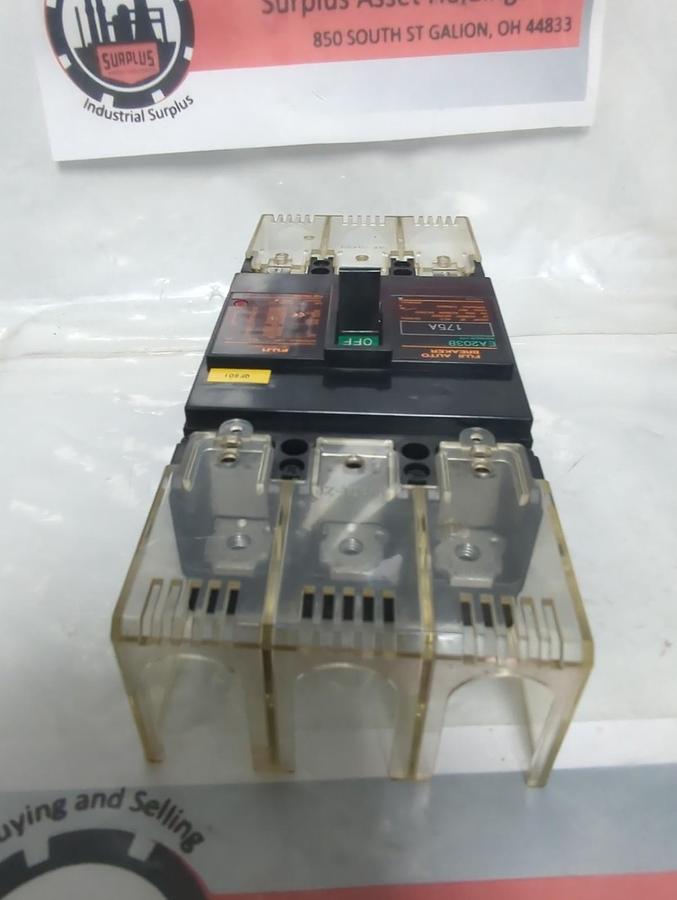 Used FUJI,BB3GEB-175,AUTO CIRCUIT BREAKER 175 AMP 3-POLE EA203B PRE-OWNED