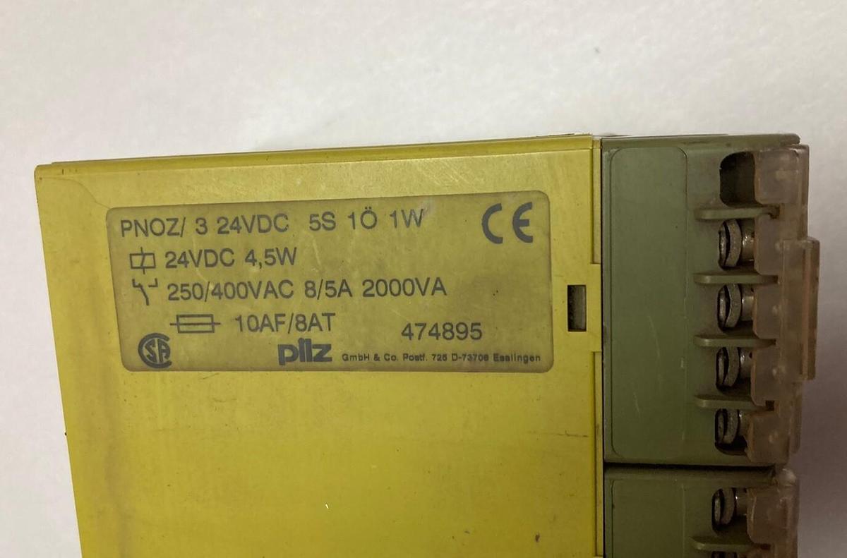 Used Pilz,474895 PNOZ/3,Safety Relay 24VDC