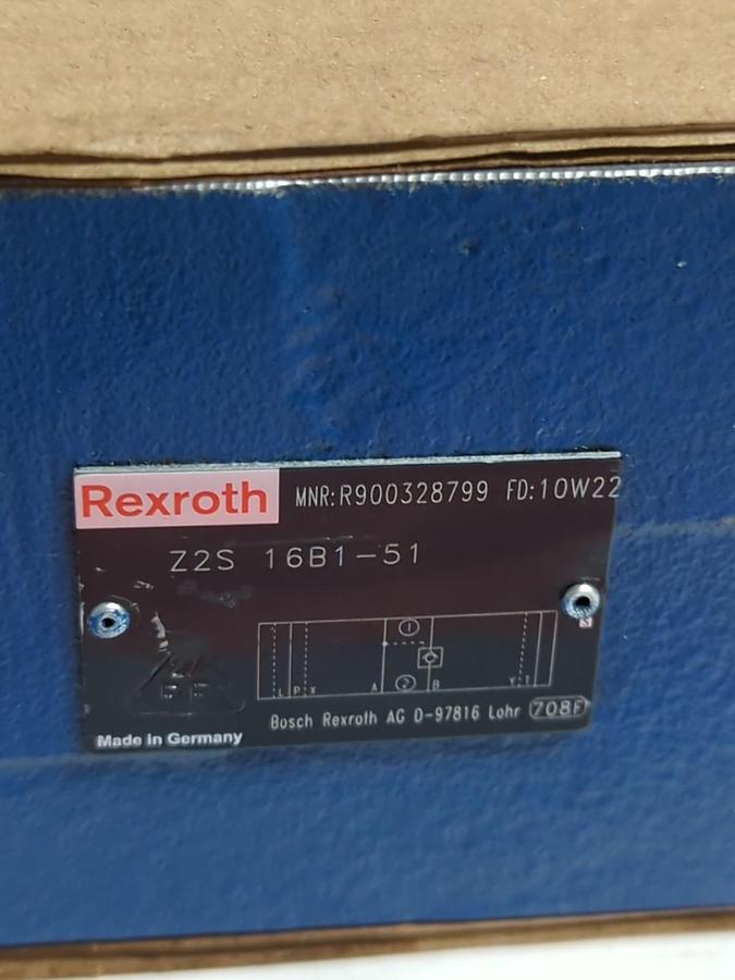 REXROTH,R900328799,HYDRAULIC VALVE Z2S 16B1-51 NOS