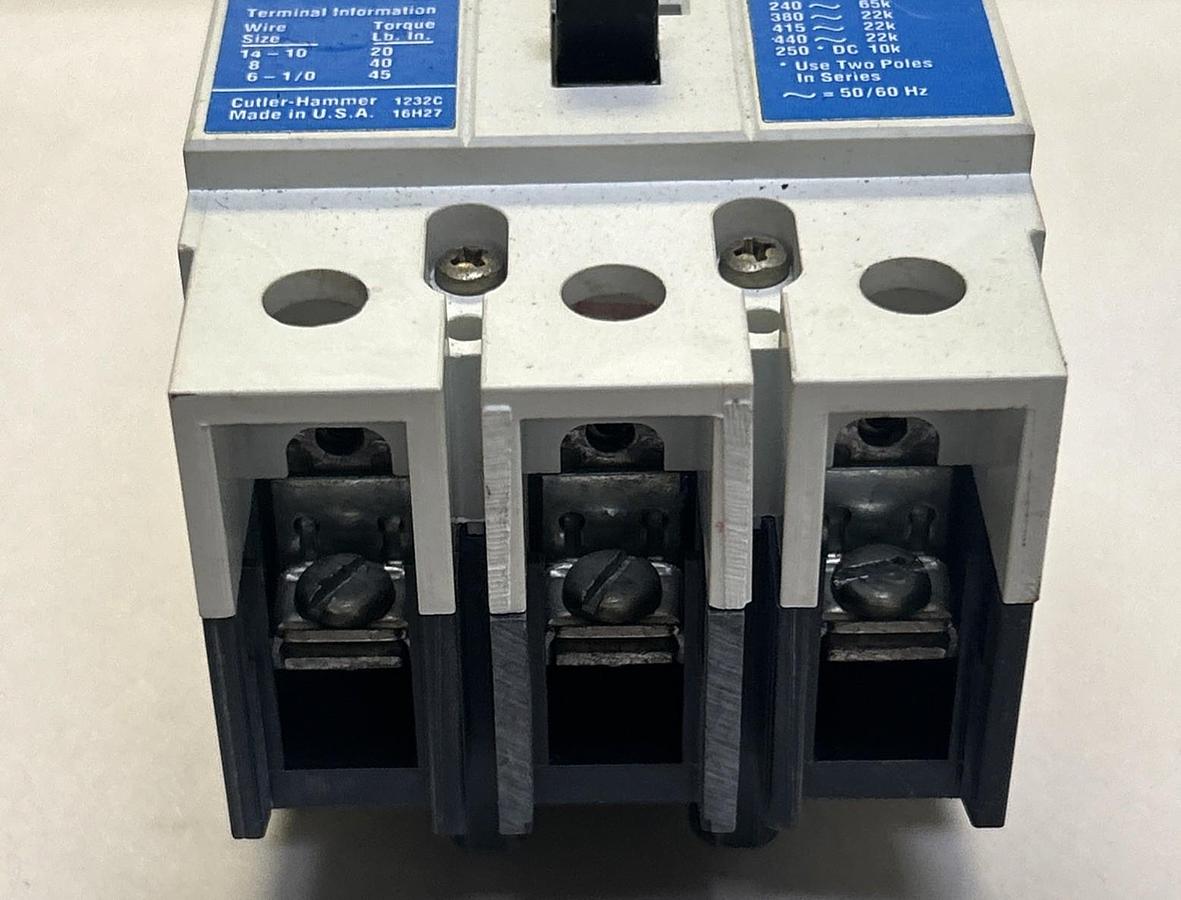 Used CUTLER-HAMMER,GD22K20,CIRCUIT BREAKER 20A 480V 3P