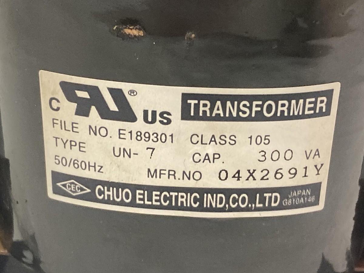 Chuo Electric,E189301 105 UN-7,Transformer 300Va 50/60Hz