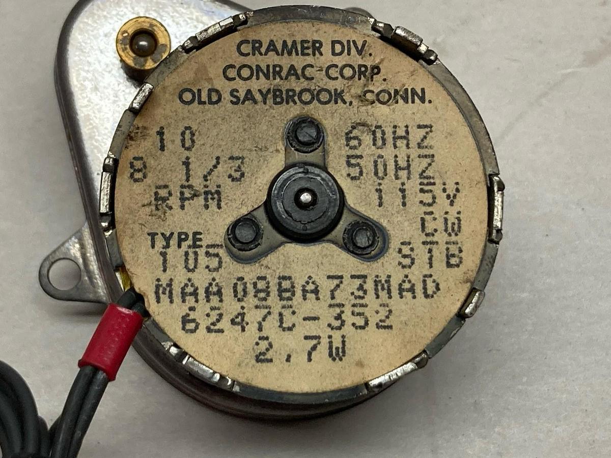 Used Cramer,MAA08BA73MAD,Coil Timer Motor 2.7w 60/50Hz 115v Type 105