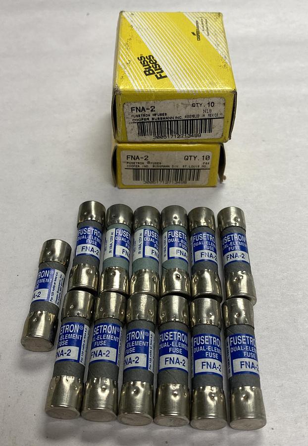 Cooper Bussmann,FNA-2,Fusetron Fuse Lot Of 13 NOS