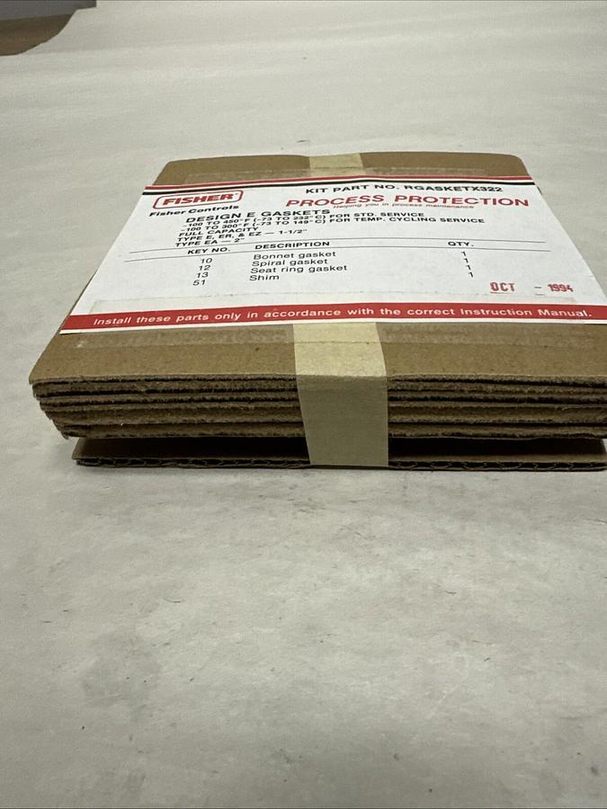 Used Fisher,RgasketX322,Design E Gaskets