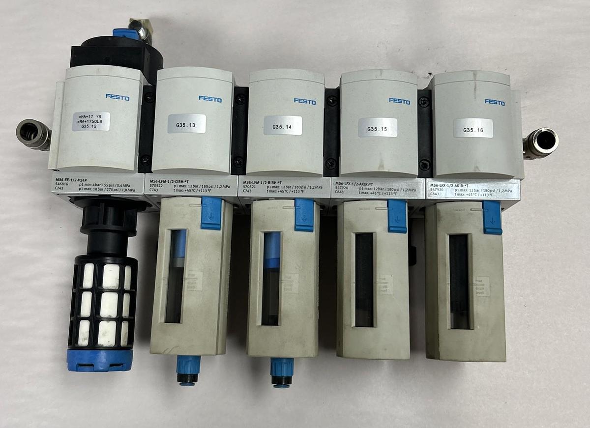 Used FESTO,MS6-LFM-1/2-CIRH,FILTER ASSEMBLY