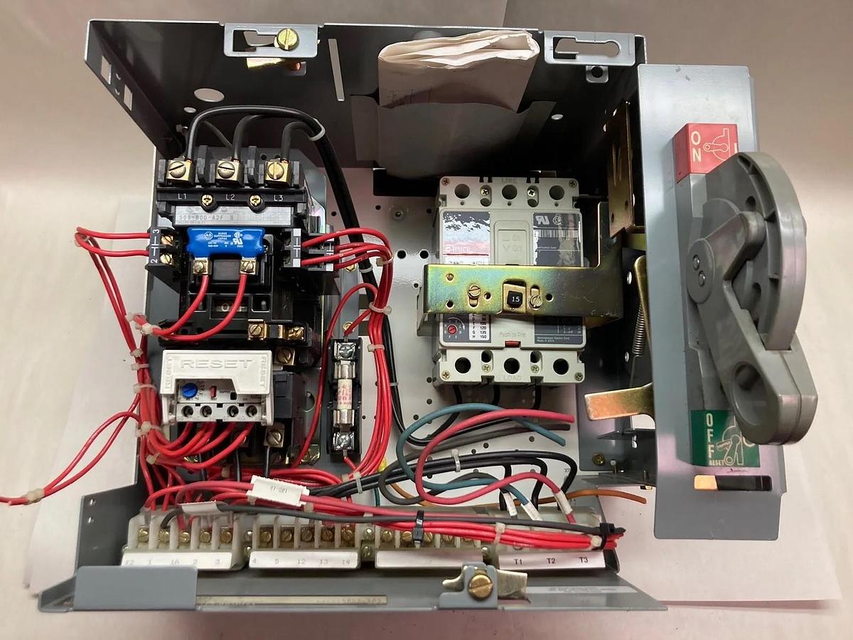 Used Allen-Bradley,2100 2113,Size 1 MCC 12 Inch Starter Bucket 15 Amp Breaker