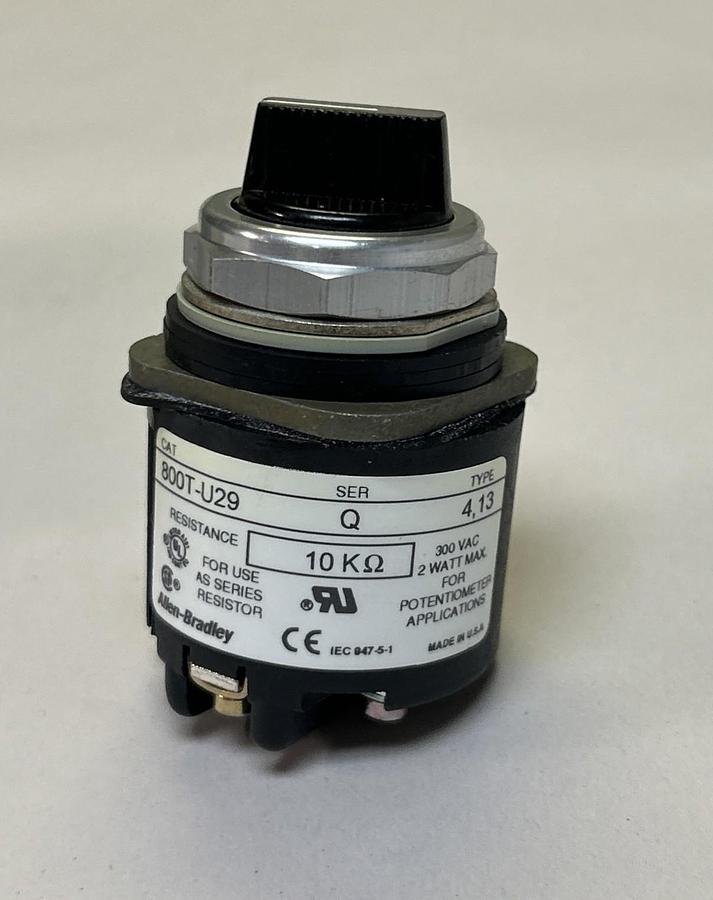 ALLEN BRADLEY,800T-U29,POTENTIOMETER 10K OHMS NOS