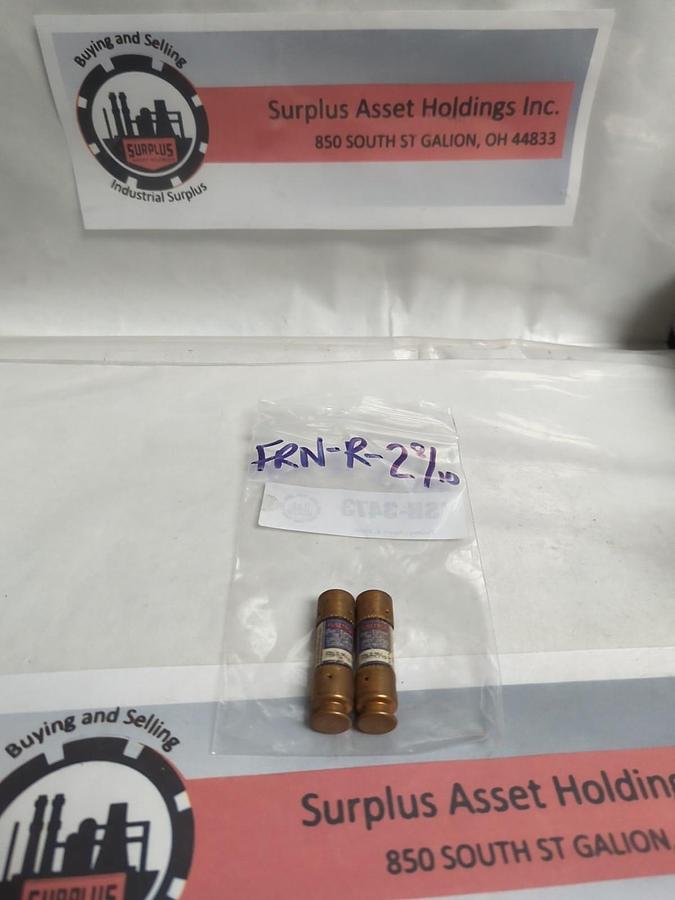 Used COOPER BUSSMANN,FRN-R-2-8/10,FUSETRON 2-8/10 AMP FUSE LOT OF 2 PRE-OWNED