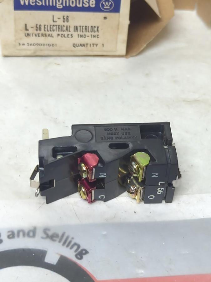 WESTINGHOUSE,L-56,ELECTRICAL INTERLOCK 1 NO-1NC NOS