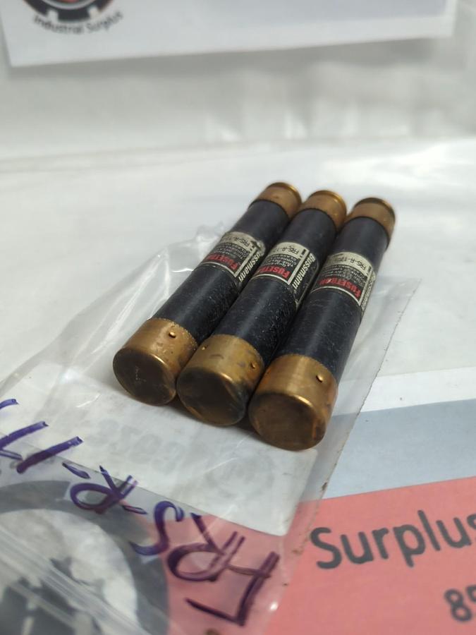 Used COOPER BUSSMANN,FRS-R-R-17-1/2,FUSETRON 17-1/2 AMP FUSE LOT OF 3 PRE-OWNED