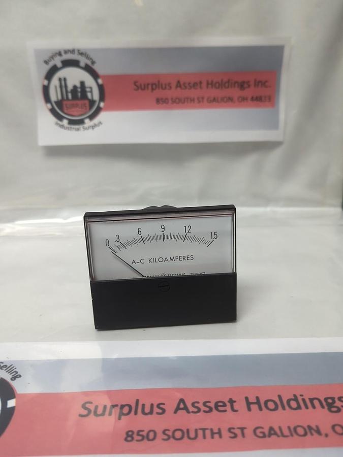 Used GE,TYPE 167,PANEL METER 0-1.5 A-C KILOAMPERES PRE-OWNED