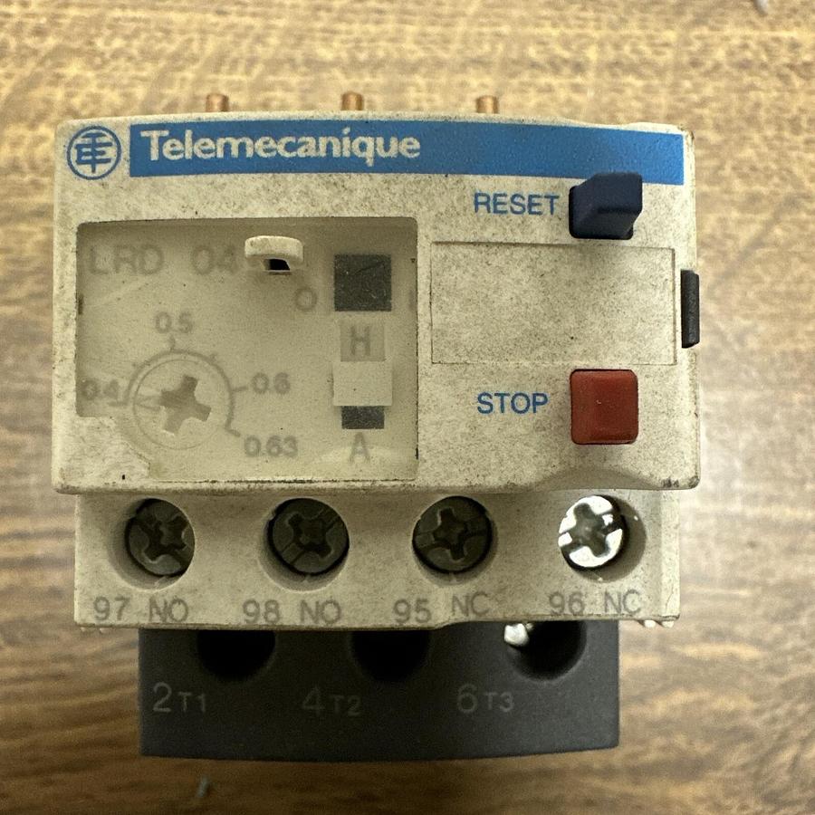 Used Telemecanique Square D,LRD 04 .4-0.63A,Overload Relay