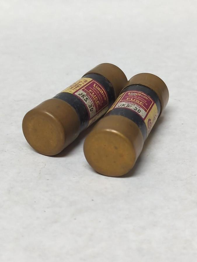 Used COOPER BUSSMANN,JKS-30,LIMITRON 30 AMP FUSE LOT OF 2 PRE-OWNED