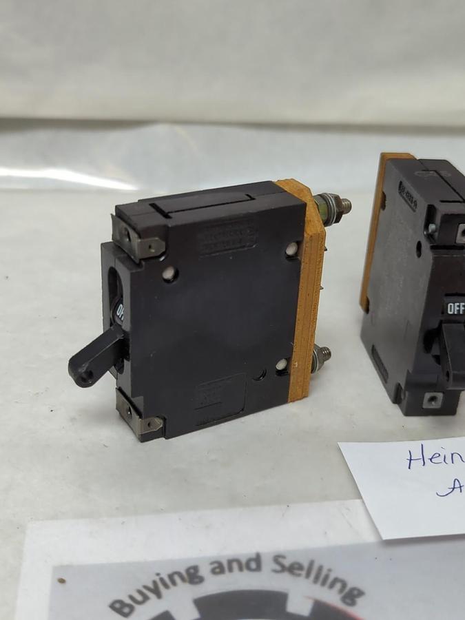 Used HEINEMANN,AM1-Z174-5,CIRCUIT BREAKER 10A 125VAC LOT OF 3 PRE-OWNED