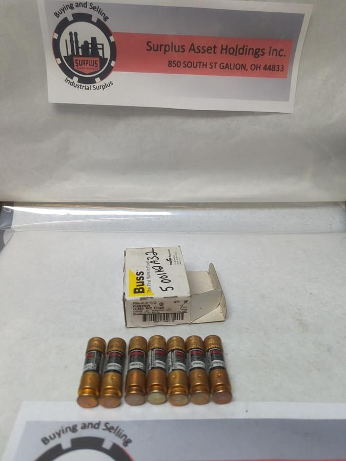 COOPER BUSSMANN,FRN-R-2-1/2,FUSETRON 2-1/2 AMP FUSES BOX OF 7 NOS