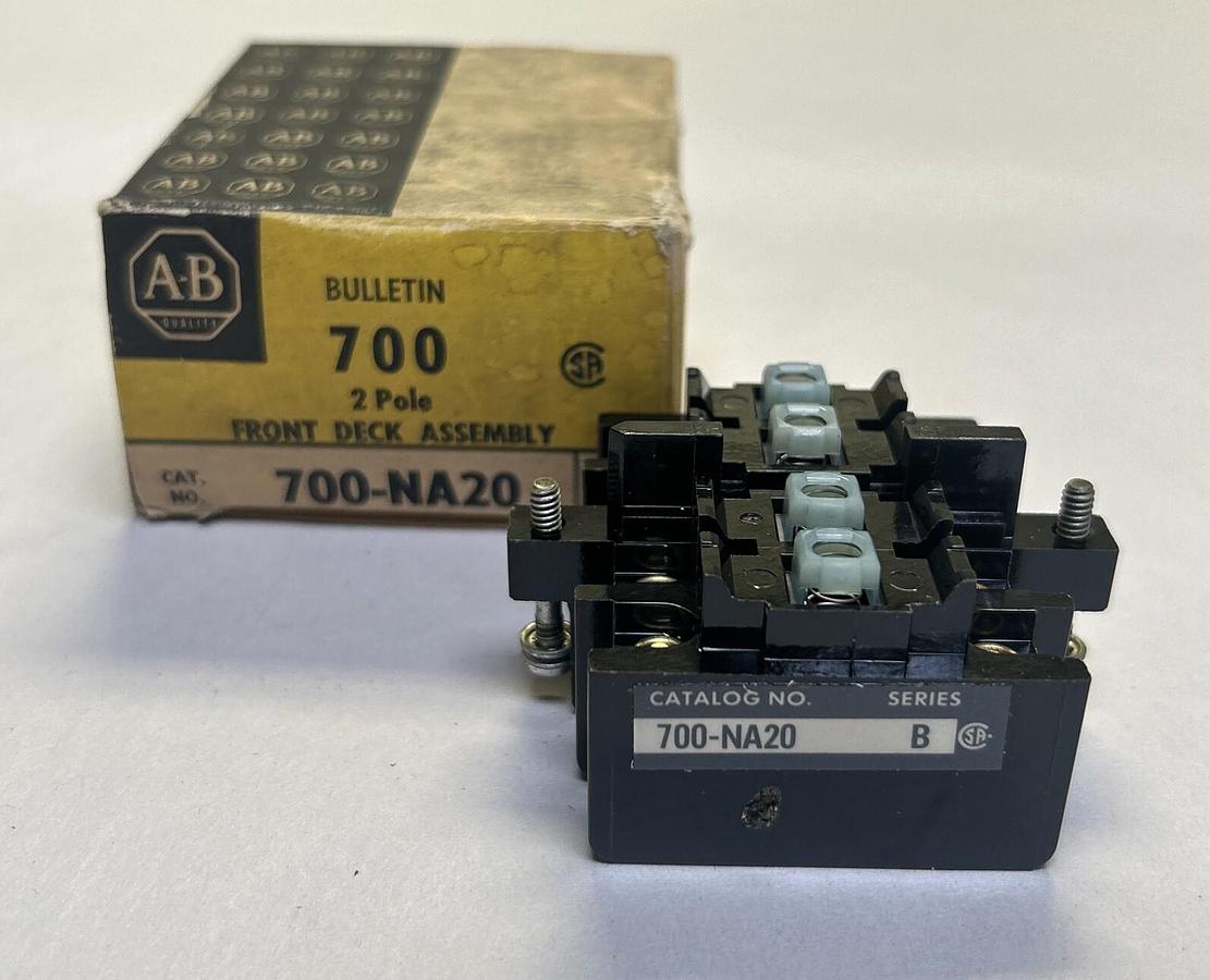 ALLEN BRADLEY,700-NA20,CONTACTOR RELAY FRONT DECK ASSEMBLY NOS