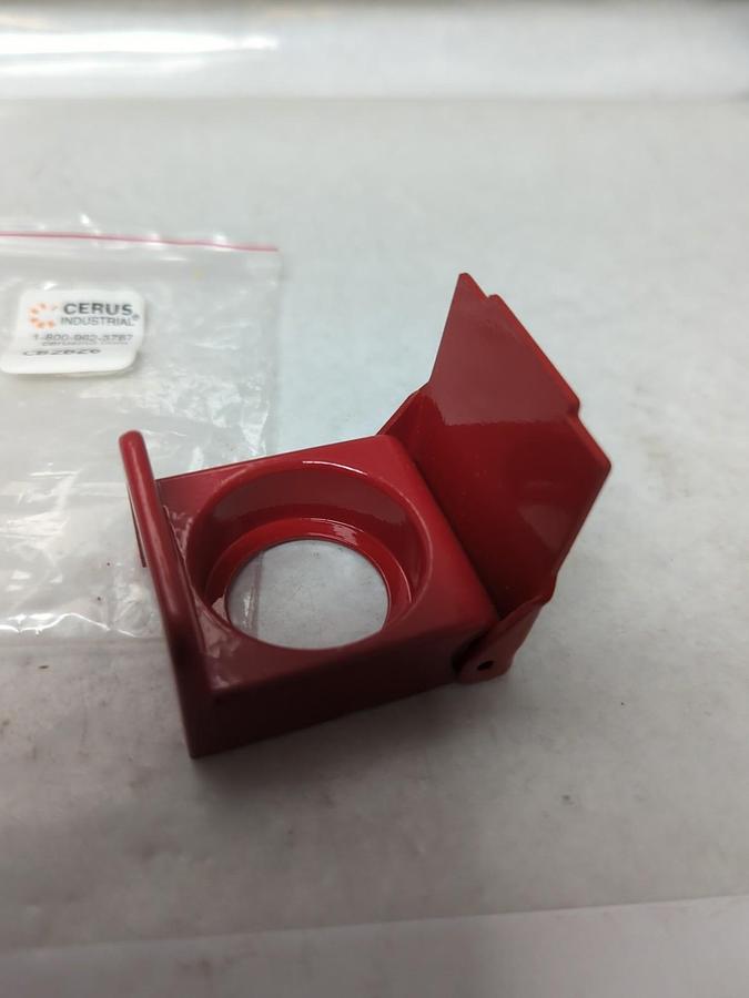 CERUS,CB2BZ7,RED METAL PUSHBUTTON COVER NOS