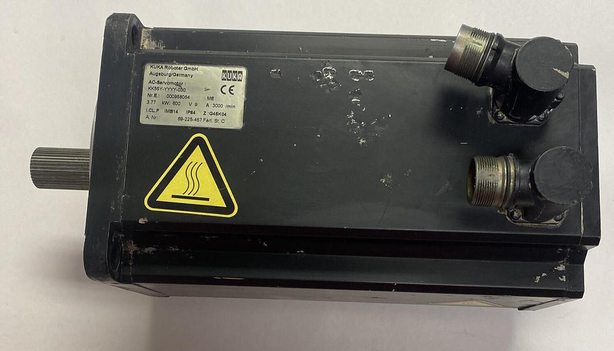 Used KUKA,KK55Y-YYYY-030,SERVO MOTOR 600V 3.77KW 3000RPM