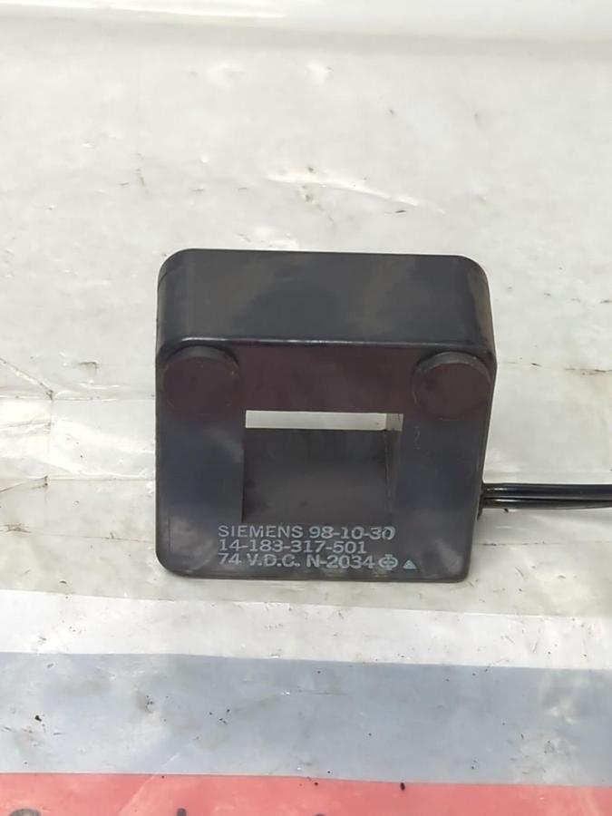 Used SIEMENS,98-10-30,COIL 14-183-317-50 74VDC N-2034 PRE-OWNED