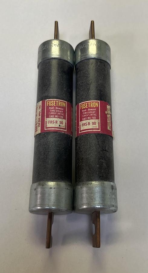 Used BUSSMANN,FRS-R-90,FUSETRON FUSE 90A 600V LOT OF 2