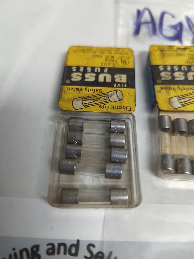 COOPER BUSSMANN,AGX-1/8,1/8 AMP FUSE LOT OF 20 NOS