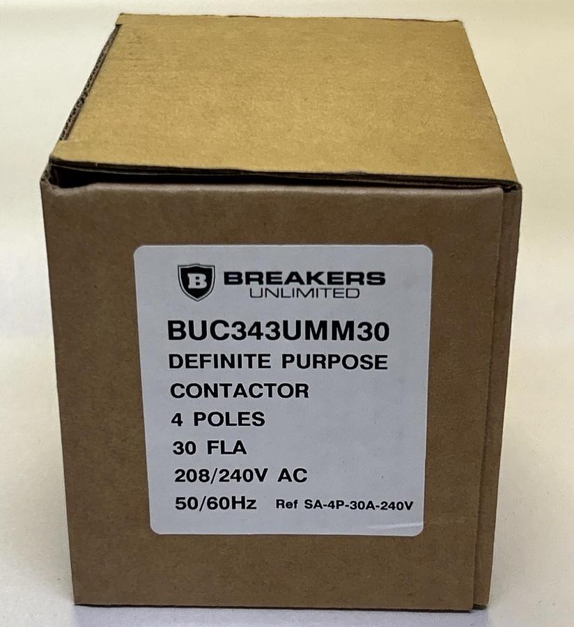 BREAKERS UNLIMITED,BUC343UMM30,DEFINITE PURPOSE CONTACTOR NOS