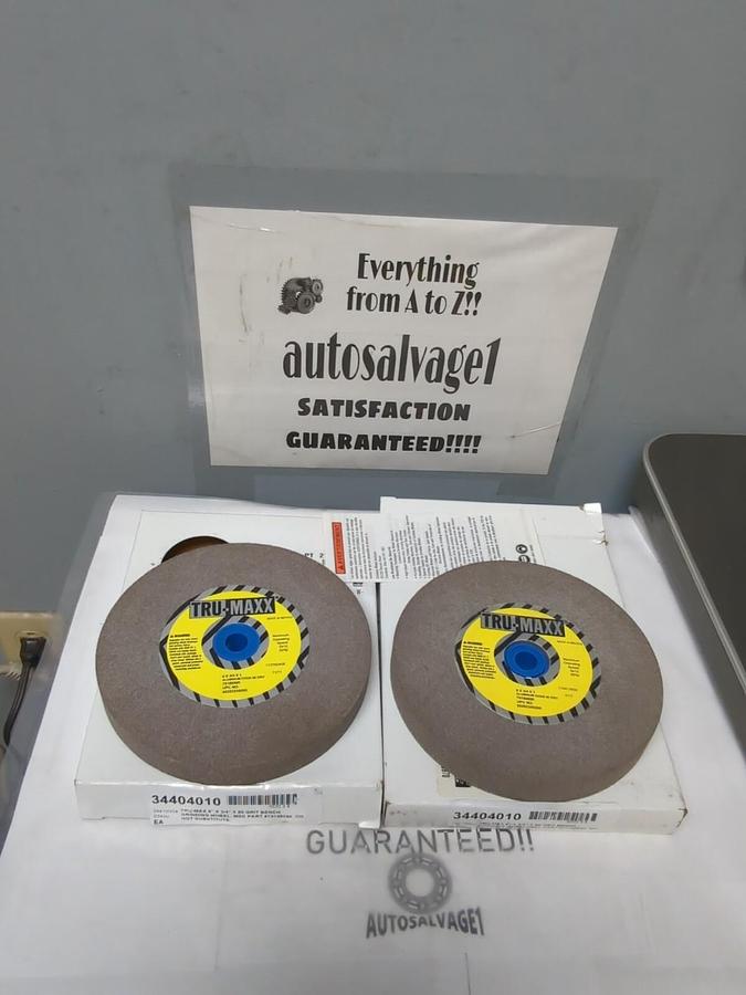 TRU-MAX,NA,BENCH&PEDESTAL GRINDING WHEEL 6IN DIA 3/4IN THICK 1NCH HOLE LOT OF 2