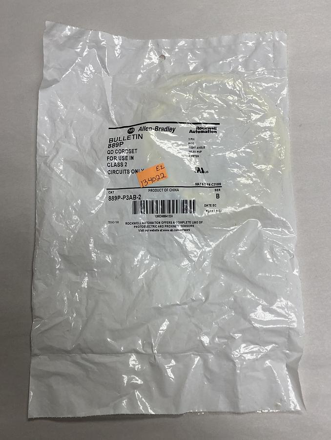 Used Allen-Bradley,889P-P34B-2 QD,Cord Set NOS