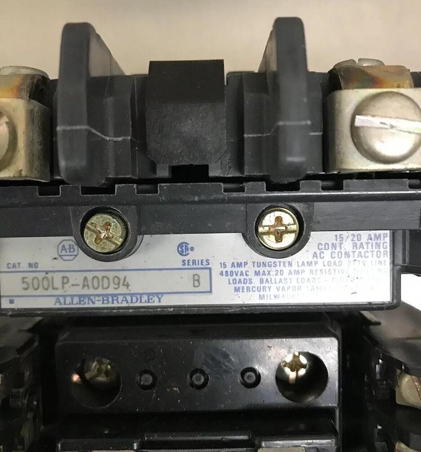 ALLEN BRADLEY,500LP-A0D94,AC Lighting Contactor  SER B