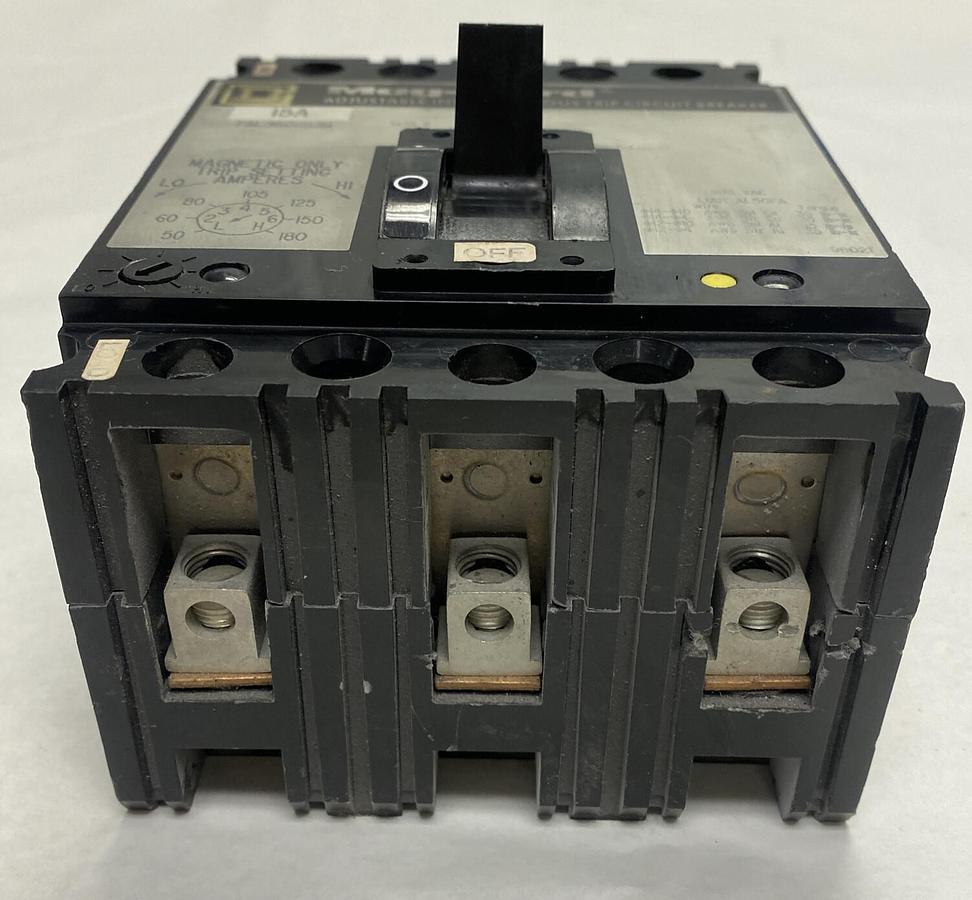 Used SQUARE D,FAL3601513M,CIRCUIT BREAKER 15A 600V 3 POLE