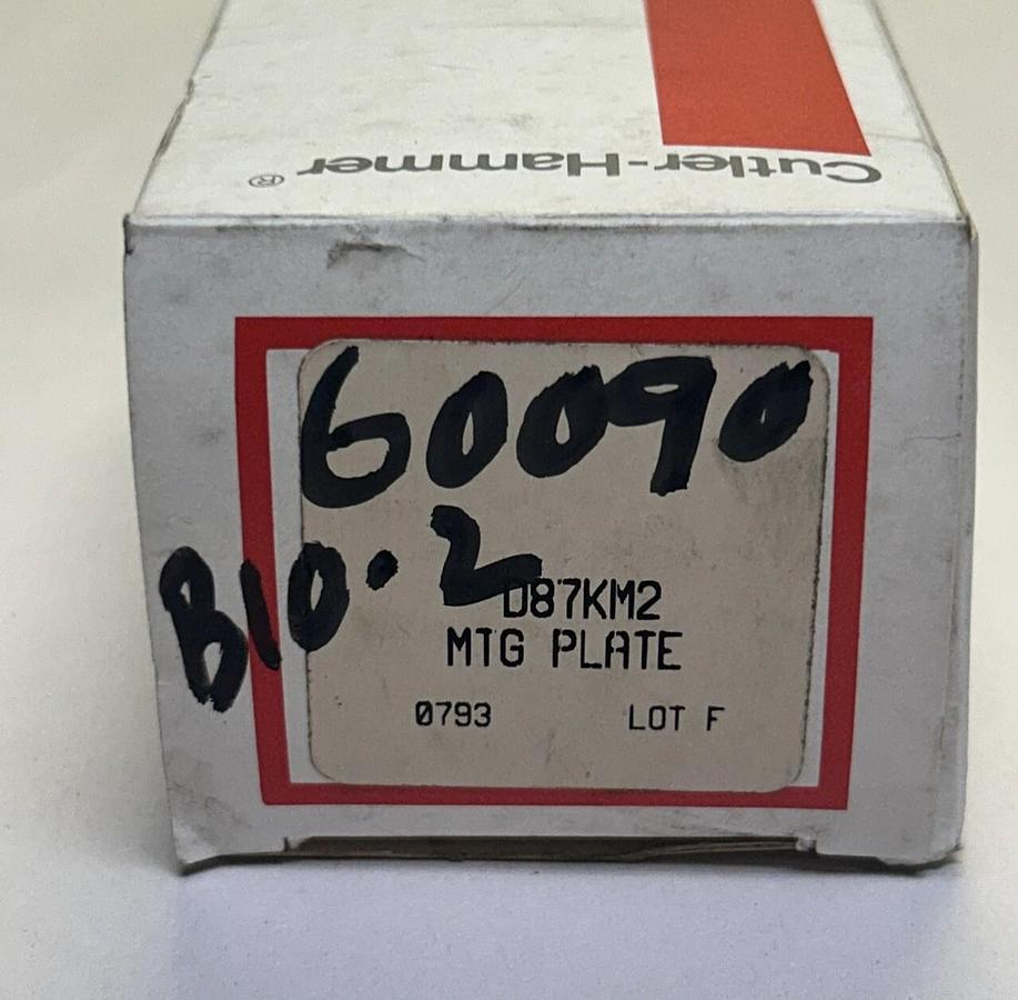 Used CUTLER-HAMMER,D87KM2,MTG PLATE NEW