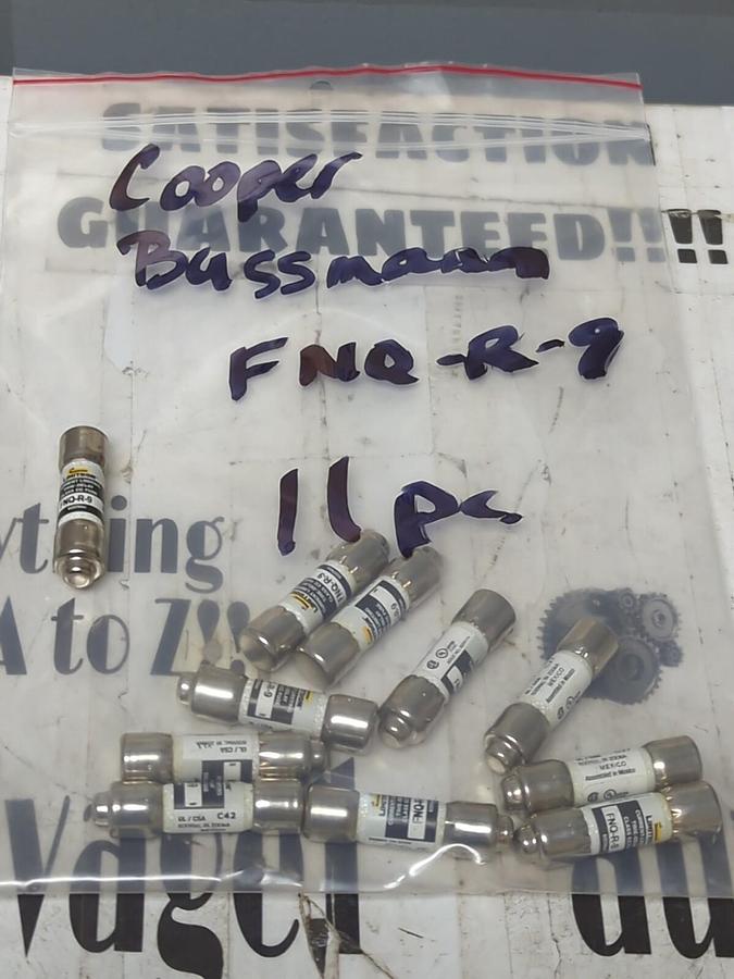 COOPER BUSSMANN,FNQ-R-9,LIMITRON FUSES LOT OF 11 NOS