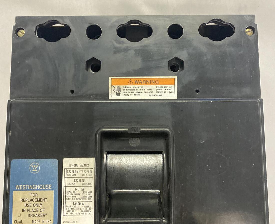 WESTINGHOUSE,RJ2125,CIRCUIT BREAKER 125A 600V 2P NOS